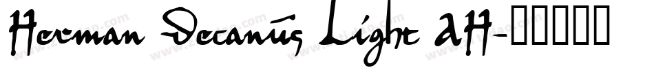Herman Decanus Light AH字体转换